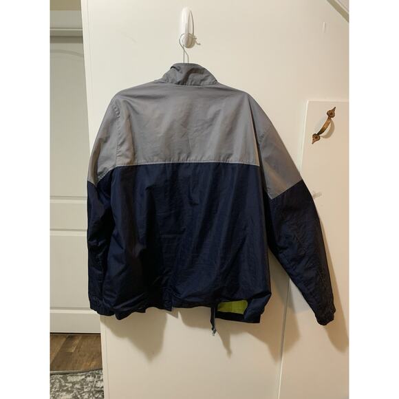 Vintage Starter Windbreaker Jacket Men's Size XL Grey/Navy/Green‎ Zip-Up - Picture 12 of 16